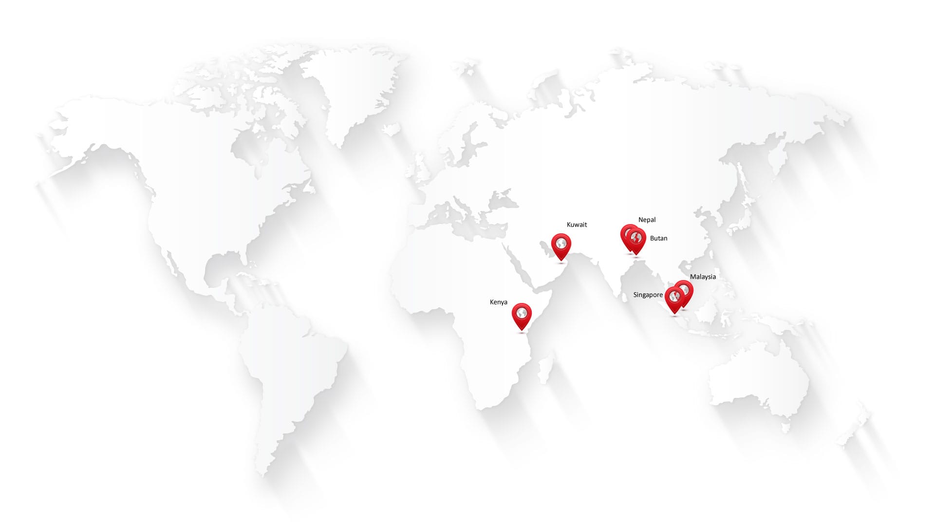 Outcare Global Presence Map